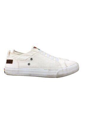 Blowfish Malibu Women's Size 7 White Rainbow 100% Cotton Low Top Sneakers